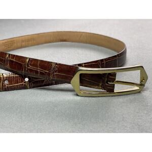 Martin Dingman Alligator Grain‎ Calf Handmade Belt Size Small USA Handmade